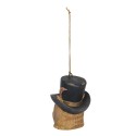Clayre & Eef Hanger  8 cm Bruin Kunststof Rond