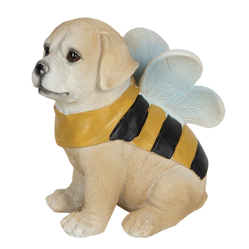 Clayre & Eef Statuetta Cane 12x9x13 cm Beige Giallo Poliresina