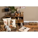 Clayre & Eef Statuetta Cane 12x9x13 cm Beige Giallo Poliresina