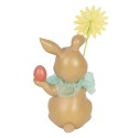 Clayre & Eef Figur Kaninchen 11x9x15 cm Braun Weiß Kunststoff