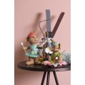 Clayre & Eef Statuetta Coniglio 16x10x21 cm Marrone Blu  Poliresina