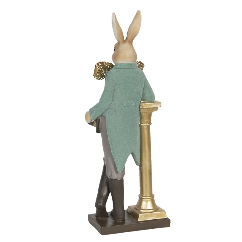 Clayre & Eef Figurine Rabbit 15x9x45 cm Brown Grey Polyresin
