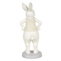 Clayre & Eef Figur Kaninchen 9x8x20 cm Weiß Polyresin