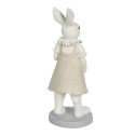 Clayre & Eef Figurine Rabbit 9x8x20 cm White Polyresin