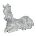 Clayre & Eef Figurine Zèbre 40x18x27 cm Gris Polyrésine
