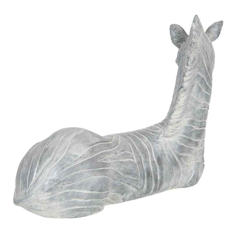 Clayre & Eef Figurine Zèbre 40x18x27 cm Gris Polyrésine