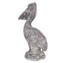 Clayre & Eef Figurine Pélican 19x11x31 cm Gris Polyrésine