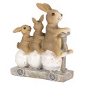 Clayre & Eef Figurine Rabbit 12 cm Brown Polyresin