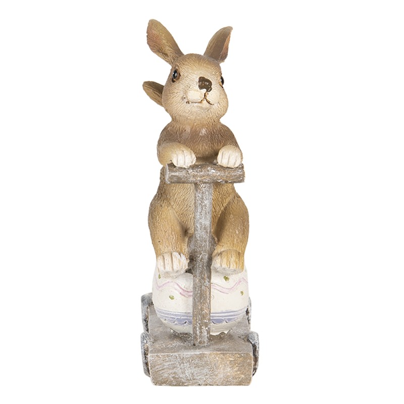 Clayre & Eef Figurine Rabbit 12 cm Brown Polyresin