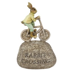 Clayre & Eef Statuetta Coniglio 20 cm Grigio Poliresina