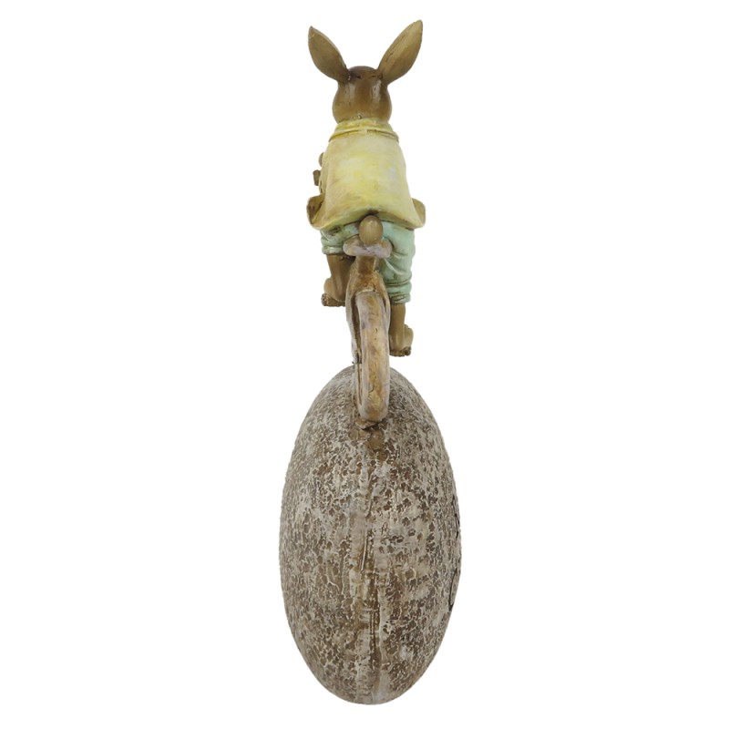 Clayre & Eef Figurine Lapin 20 cm Gris Polyrésine