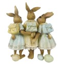 Clayre & Eef Figur Kaninchen 15 cm Braun Gelb Polyresin