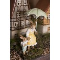 Clayre & Eef Figur Kaninchen 13 cm Braun Gelb Polyresin