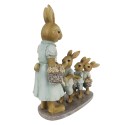 Clayre & Eef Figurine Rabbit 19 cm Brown Green Polyresin