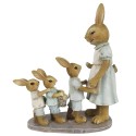 Clayre & Eef Figurine Rabbit 19 cm Brown Green Polyresin