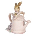 Clayre & Eef Figurine Lapin 10x6x11 cm Rose Plastique