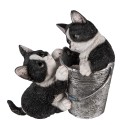 Clayre & Eef Figurine Cat 23x13x18 cm Black White Polyresin