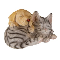 Clayre & Eef Figur Tiere 20x15x11 cm Grau Braun Polyresin Tiere