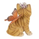 Clayre & Eef Figurine Chat 12x10x15 cm Marron Polyrésine