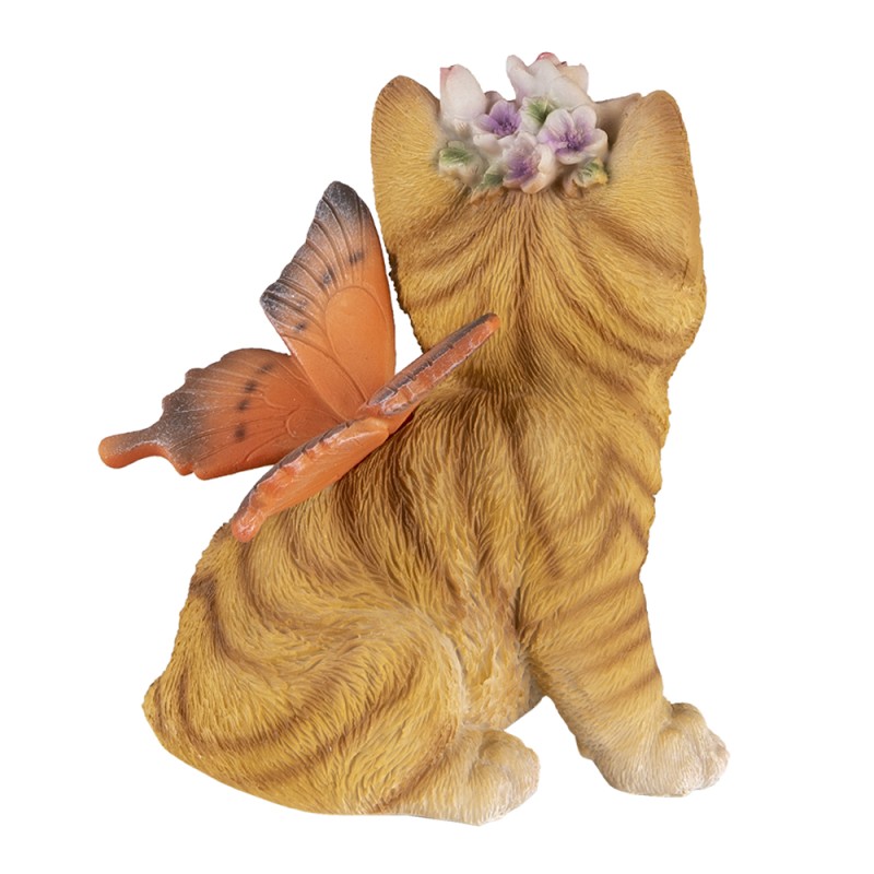Clayre & Eef Figurine Chat 12x10x15 cm Marron Polyrésine