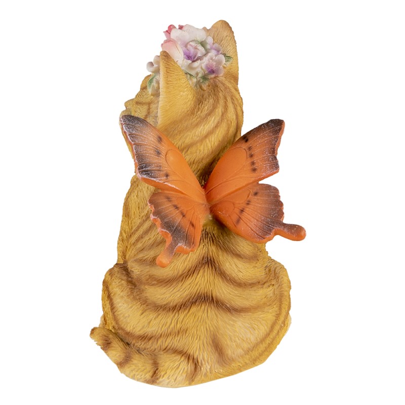 Clayre & Eef Figurine Chat 12x10x15 cm Marron Polyrésine