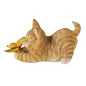 Clayre & Eef Figurine Cat 19x8x10 cm Brown Beige Polyresin