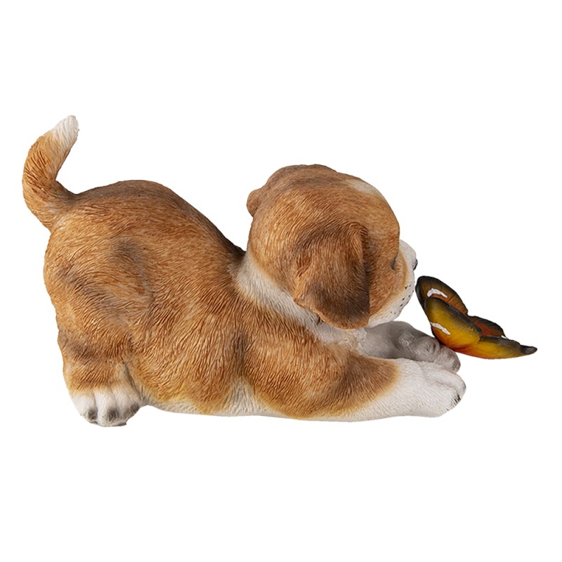 Clayre & Eef Figurine Chien 20x8x11 cm Marron Polyrésine