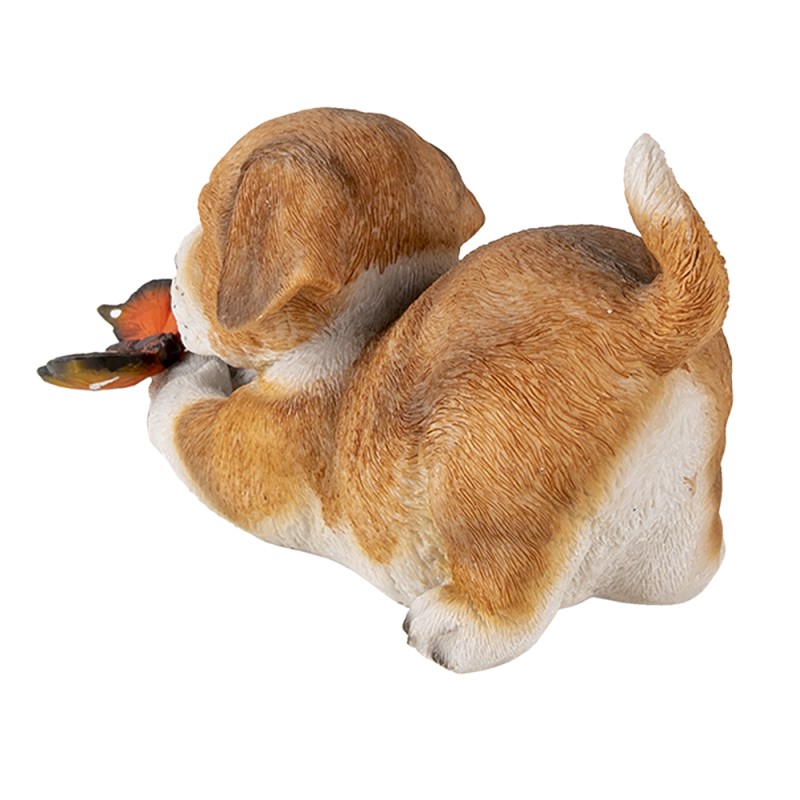 Clayre & Eef Figurine Chien 20x8x11 cm Marron Polyrésine