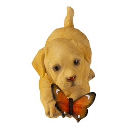 Clayre & Eef Figurine Dog 20x8x11 cm Brown Polyresin