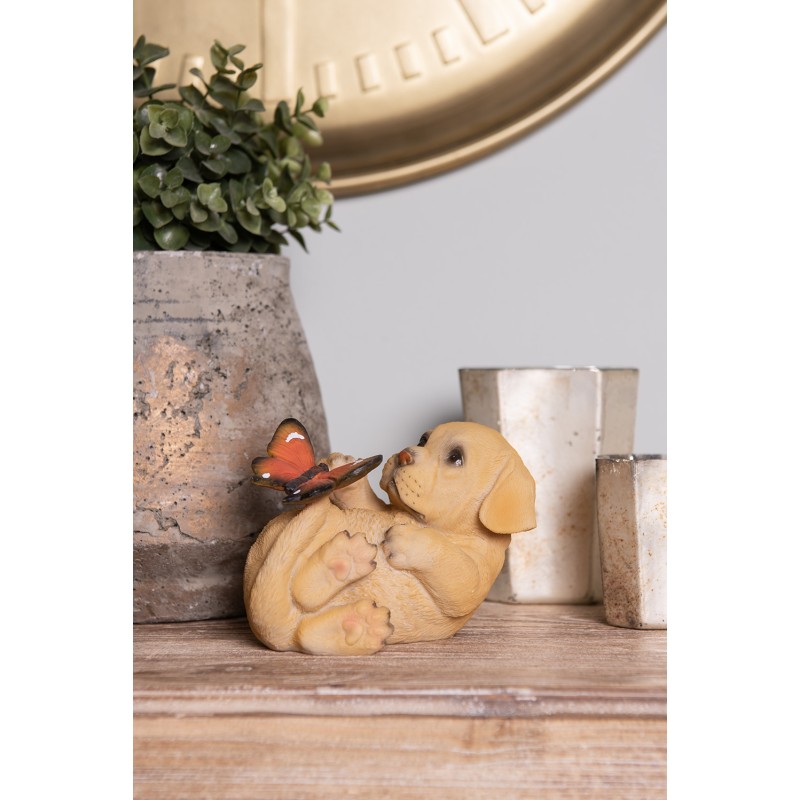 Clayre & Eef Figur Hund 14x9x10 cm Braun Polyresin
