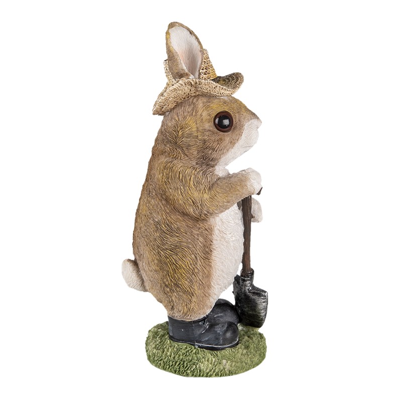 Clayre & Eef Figurine Lapin 9x8x22 cm Marron Polyrésine