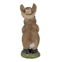 Clayre & Eef Figurine Lapin 9x8x22 cm Marron Polyrésine