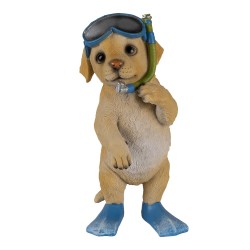 Clayre & Eef Figurine Dog 11x11x23 cm Brown Polyresin