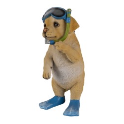 Clayre & Eef Statuetta Cane 11x11x23 cm Marrone Poliresina