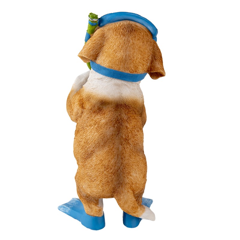 Clayre & Eef Figurine Dog 11x11x23 cm Brown Polyresin