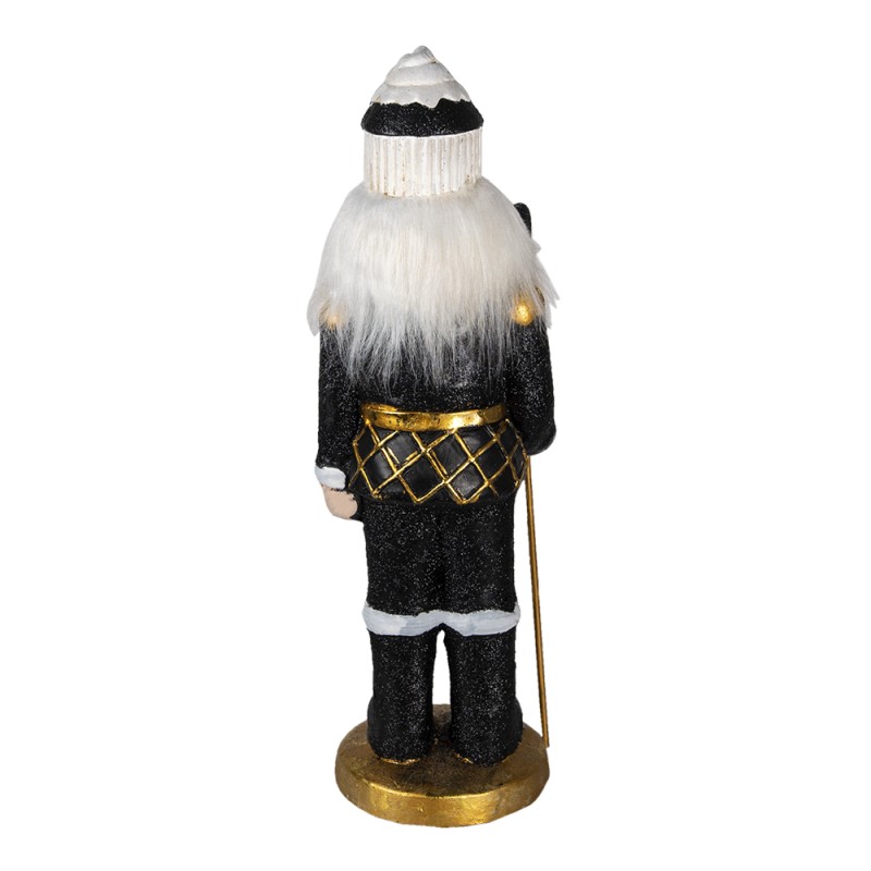 Clayre & Eef Beeld Notenkraker 50 cm Zwart Polyresin