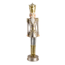 Clayre & Eef Statuetta Schiaccianoci 56 cm Color argento Or Poliresina