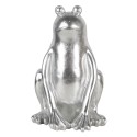 Clayre & Eef Figur Frosch 20x20x30 cm Silberfarbig Polyresin