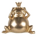 Clayre & Eef Figur 3-er Set Frosch 14x8x12 cm Goldfarbig Polyresin