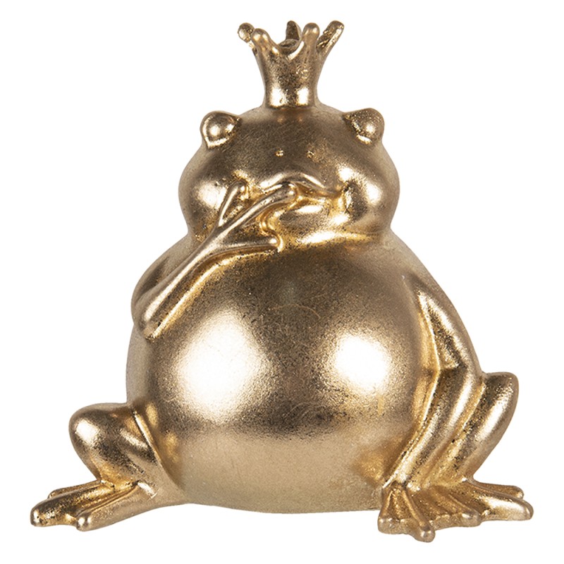 Clayre & Eef Figur 3-er Set Frosch 14x8x12 cm Goldfarbig Polyresin