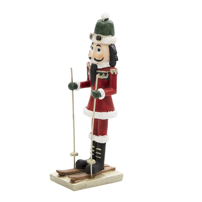 Clayre & Eef Figurine Nutcracker 17 cm Red White Polyresin