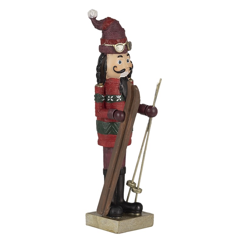 Clayre & Eef Figurine Casse-noisette 17 cm Rouge Vert Polyrésine