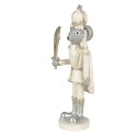 Clayre & Eef Statuetta Mouse 17 cm Beige Grigio Poliresina Mouse
