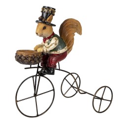 Clayre & Eef Figurine Squirrel 21x11x23 cm Brown Polyresin Squirrel