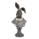 Clayre & Eef Figurine Lapin 12x12x32 cm Beige Marron Polyrésine