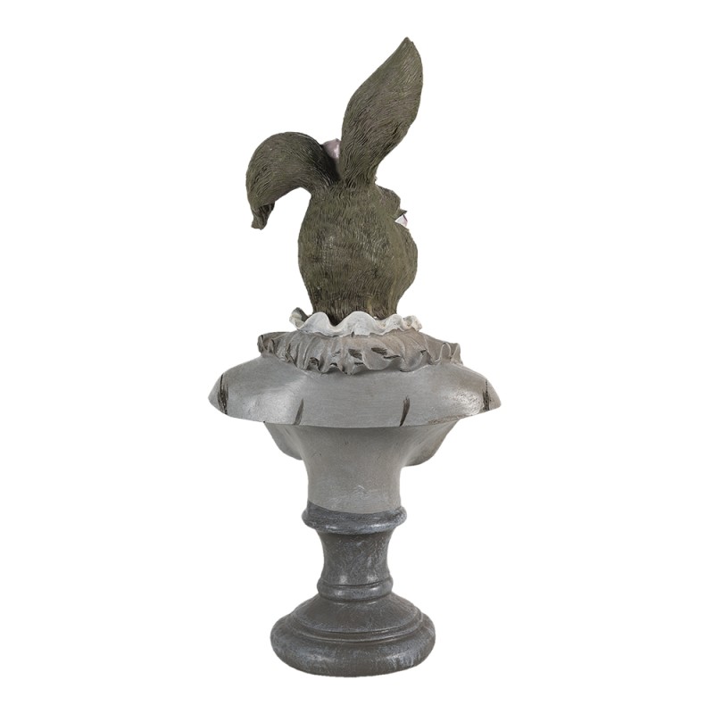 Clayre & Eef Figurine Lapin 12x12x32 cm Beige Marron Polyrésine