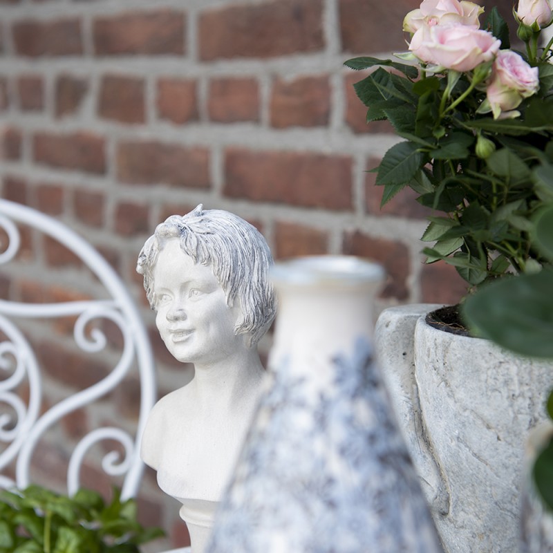 Clayre & Eef Beeld Meisje 14x9x27 cm Beige Polyresin