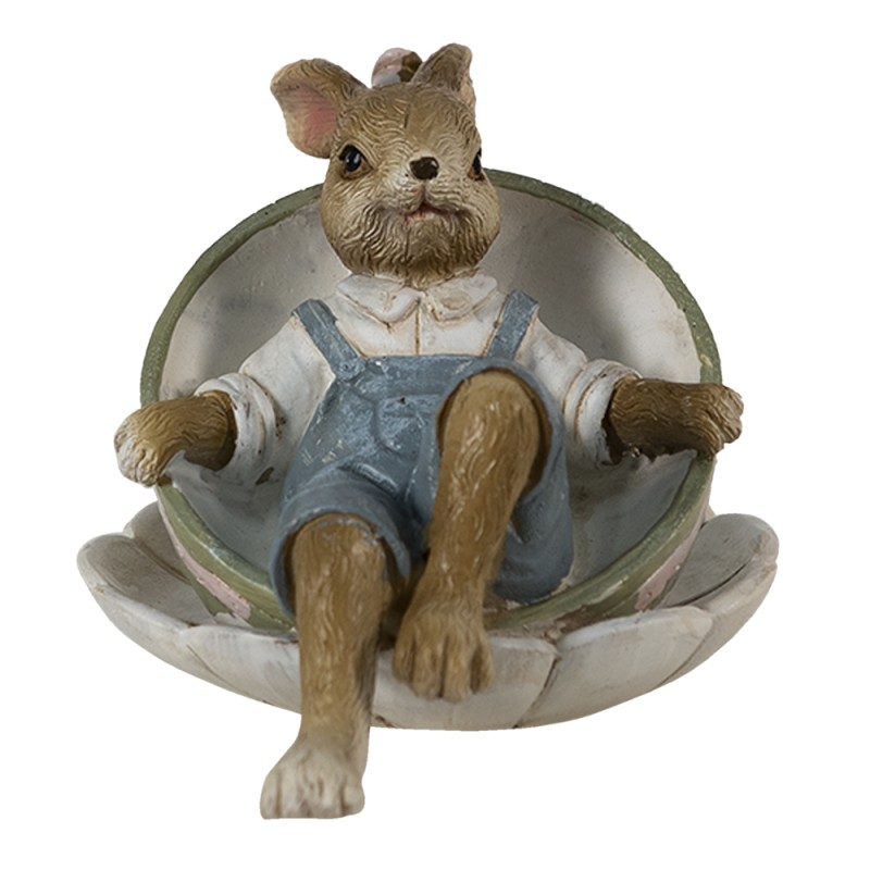 Clayre & Eef Beeld 11x8x7 cm Bruin Groen Polyresin