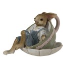 Clayre & Eef Beeld 11x8x7 cm Bruin Groen Polyresin