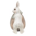 Clayre & Eef Figurine Lapin 8x5x11 cm Beige Gris Polyrésine